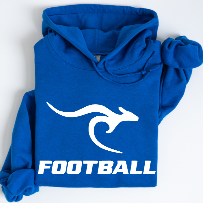 FOOTBALL - UNISEX HOODIE SWEATSHIRT -ROYAL (GILDAN)