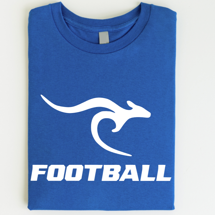 FOOTBALL - UNISEX SHORT SLEEVE TEE - ROYAL (GILDAN OR BELLA)